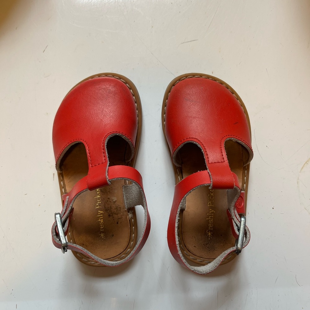 Freshly picked baby sandals